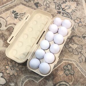 Montessori shape matching egg carton toy